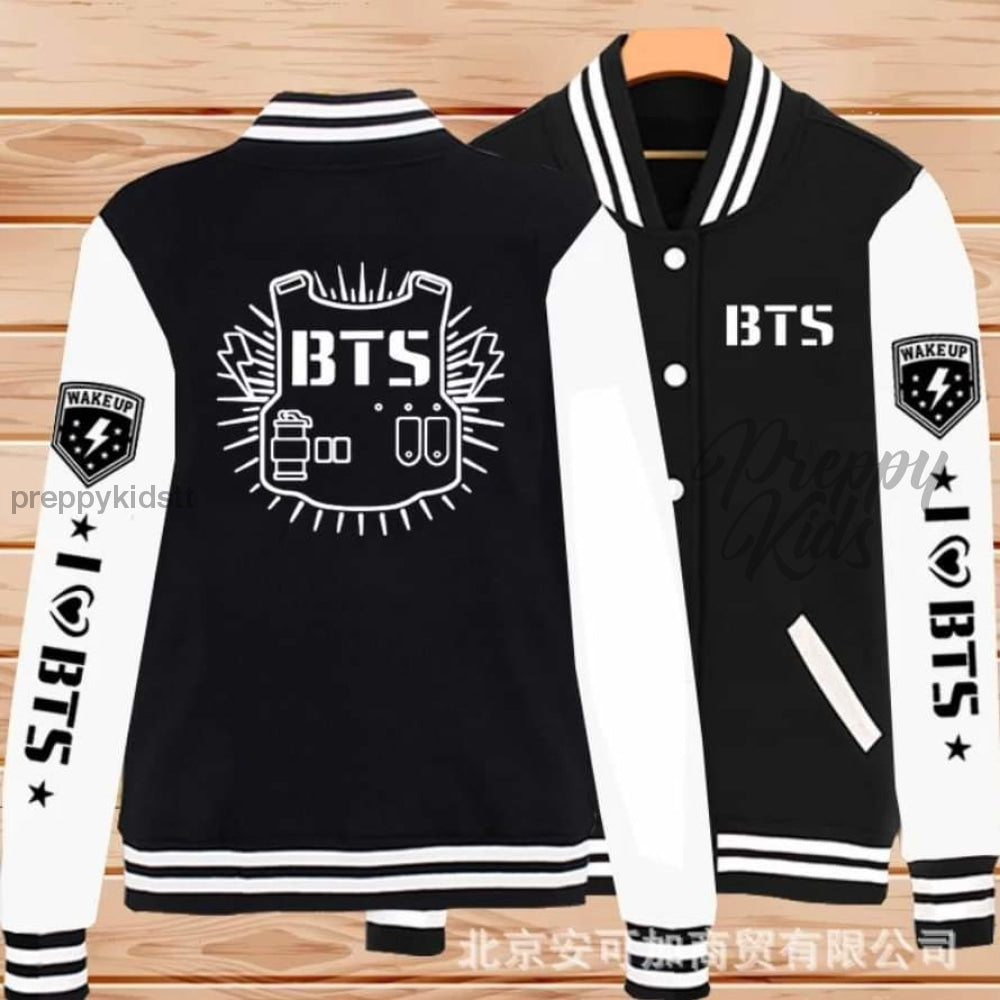 Bts Band Baseball Jacket(I Love Bts) 3D Hoodies