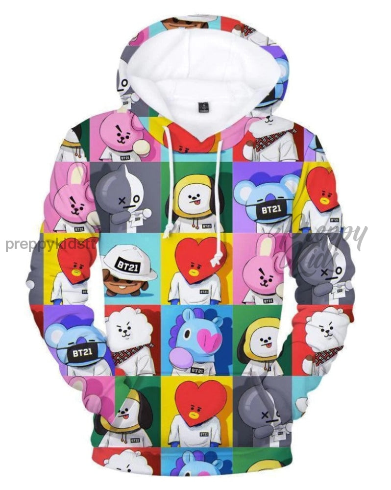 Bts Band Hoodie Bt21 Characters 4Th Edition 3D Hoodies