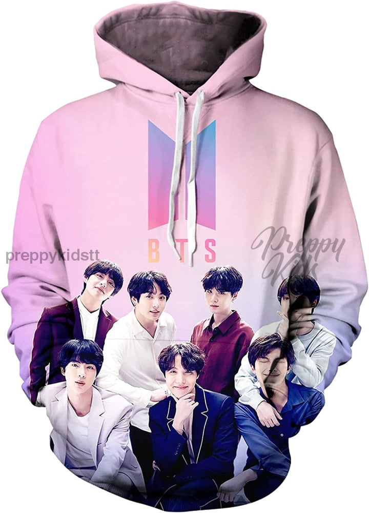 Bts Band Pink Ultra Hoodie Cotton Hoodies