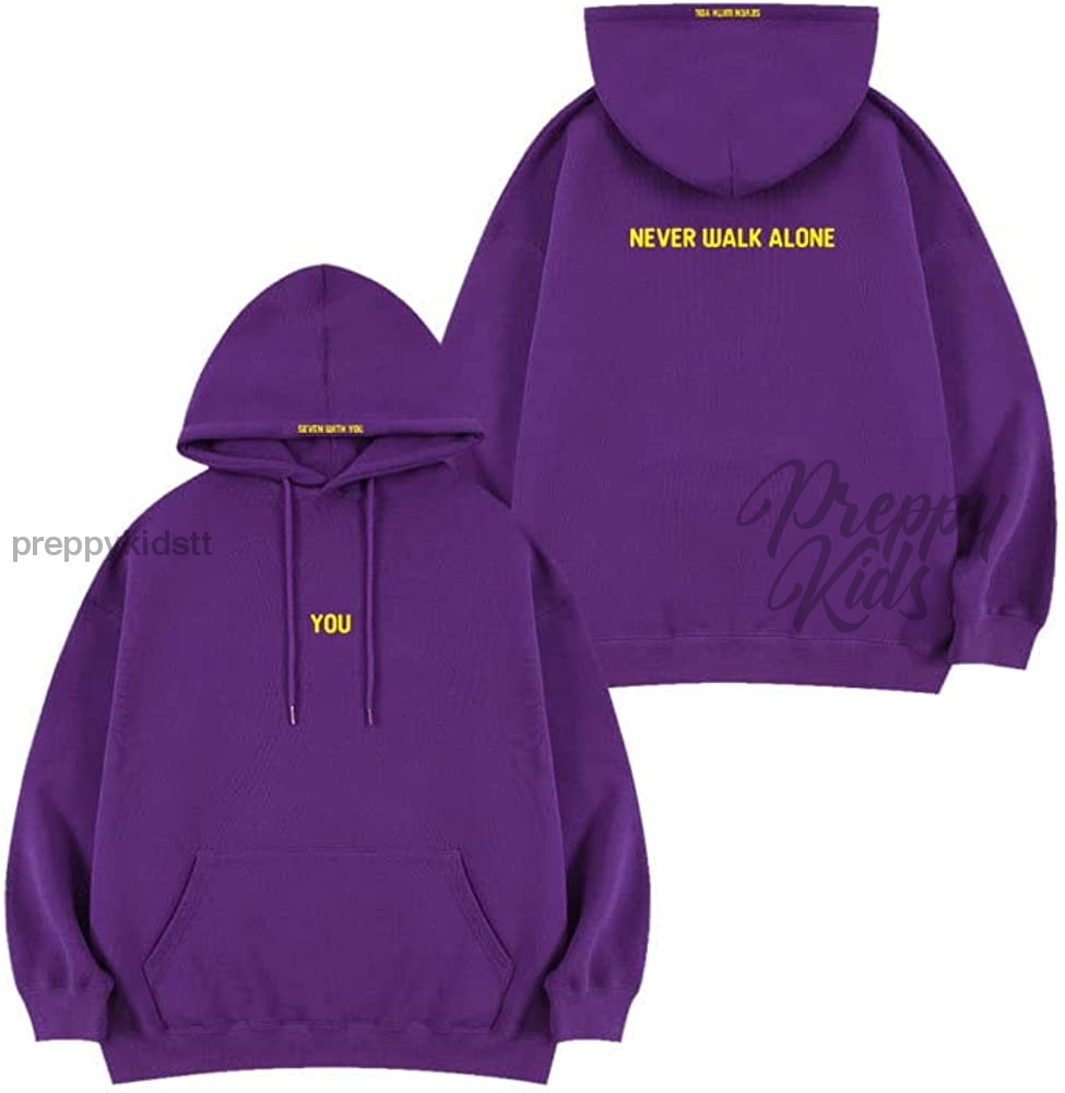 Bts Band Purple Jimin With You Fleece Hoodie Sweatshirts 3D Hoodies