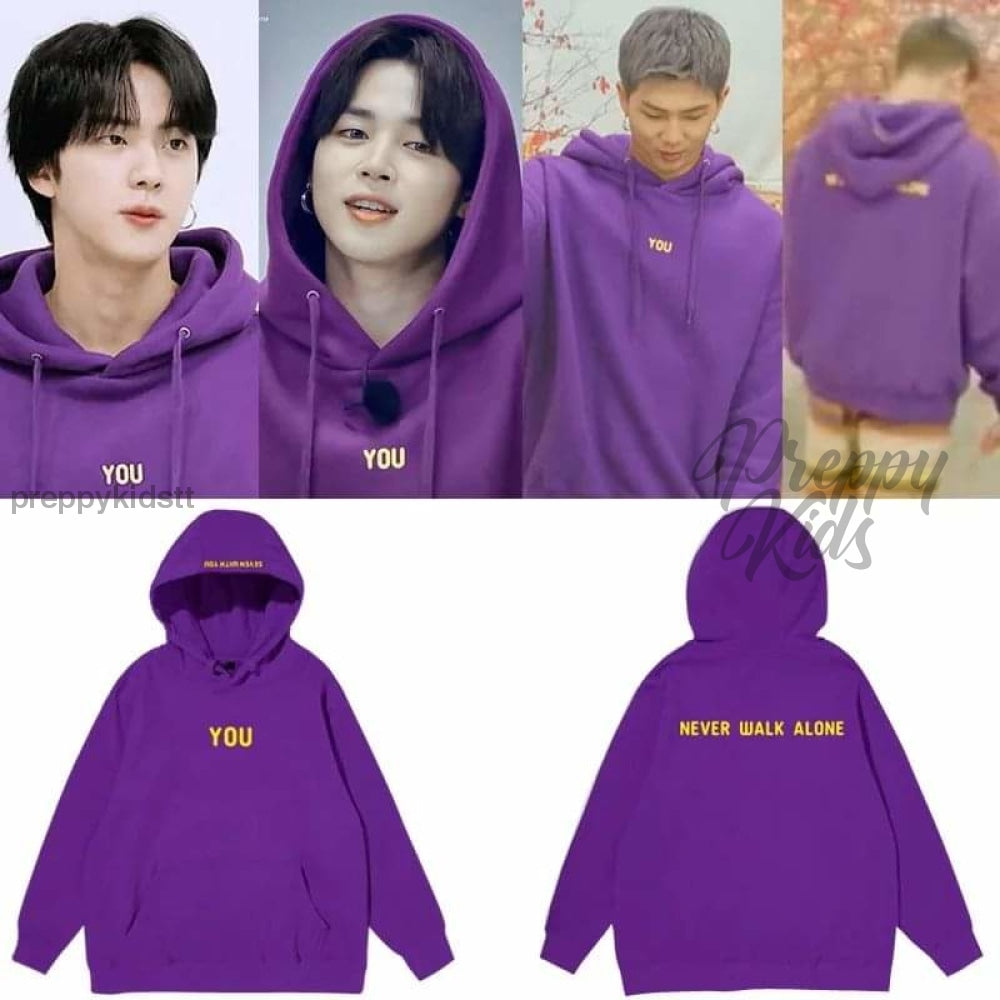 Bts Band Purple Jimin With You Fleece Hoodie Sweatshirts 3D Hoodies