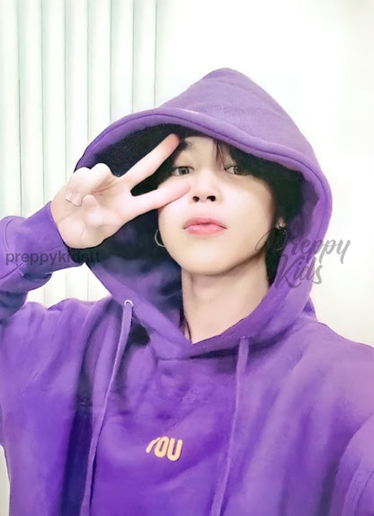 Bts Band Purple Jimin With You Fleece Hoodie Sweatshirts 3D Hoodies