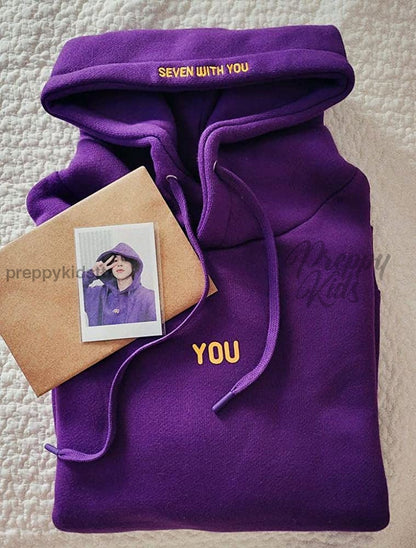 Bts Band Purple Jimin With You Fleece Hoodie Sweatshirts 3D Hoodies