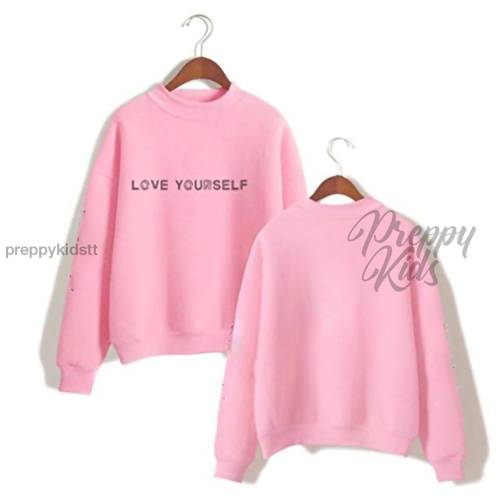 Bts Band Sweater (Pink Love Yourself) Cotton Hoodies