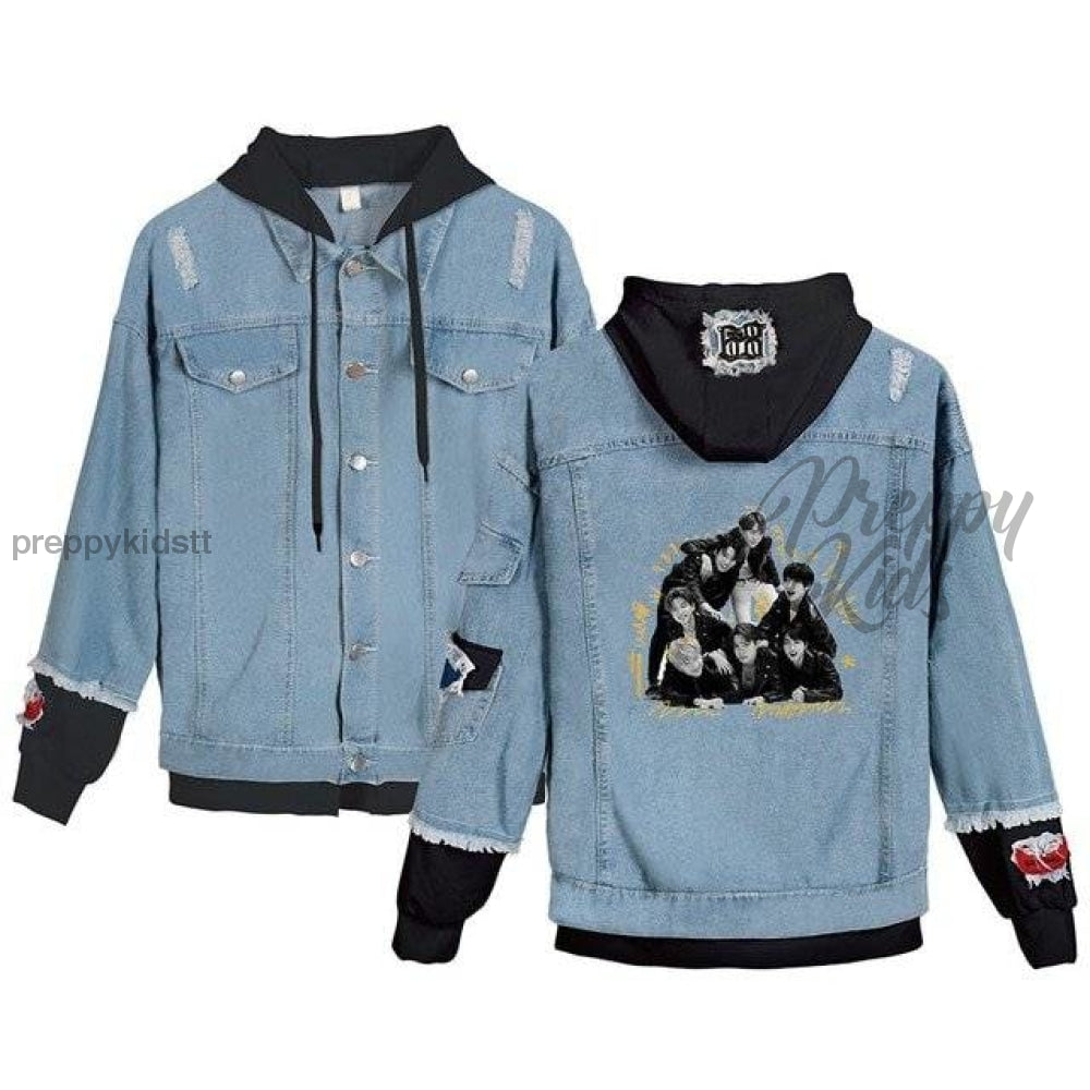 Bts Denim Hoodie (All Characters) 3D Hoodies