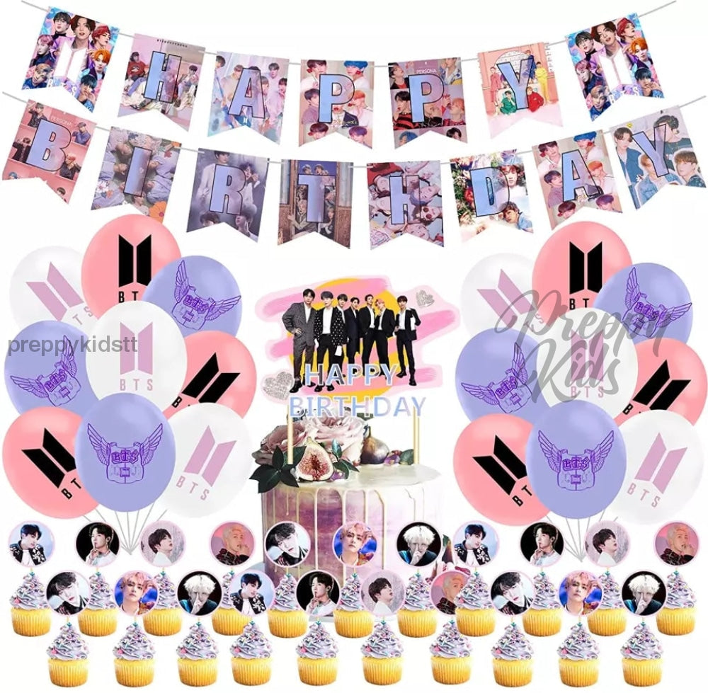 Wrapper Bts BTS party decoration β Preppy Kids Trinidad