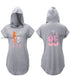 Bts V Hooded Dress (Short Sleeve) Grey 3D Hoodies