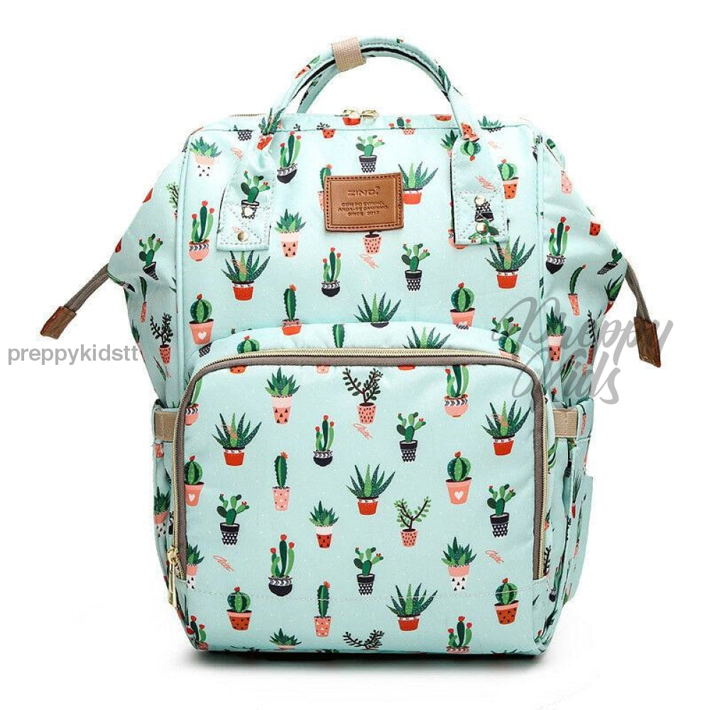 Cactus Green Mummy Baby Bucket Bag Bags