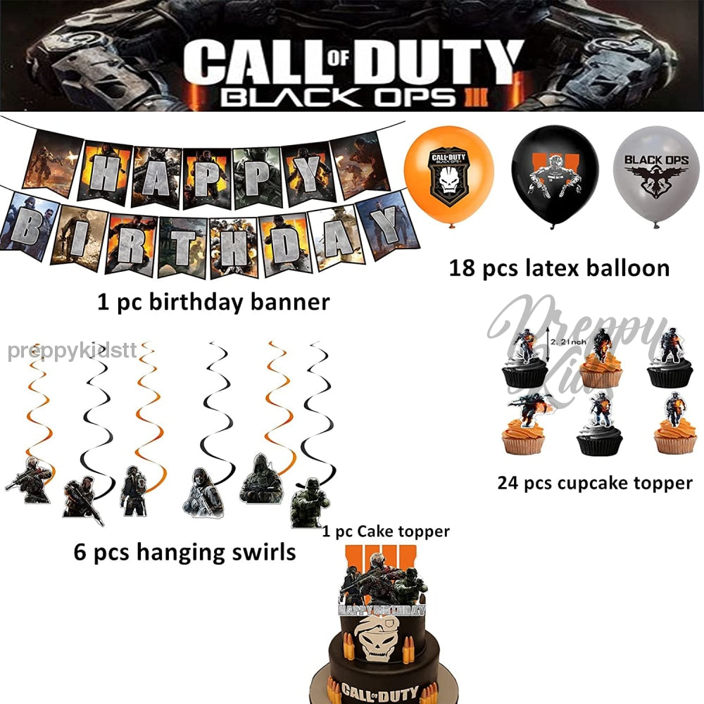 Call Of Duty Party Decorations (51Pcs)