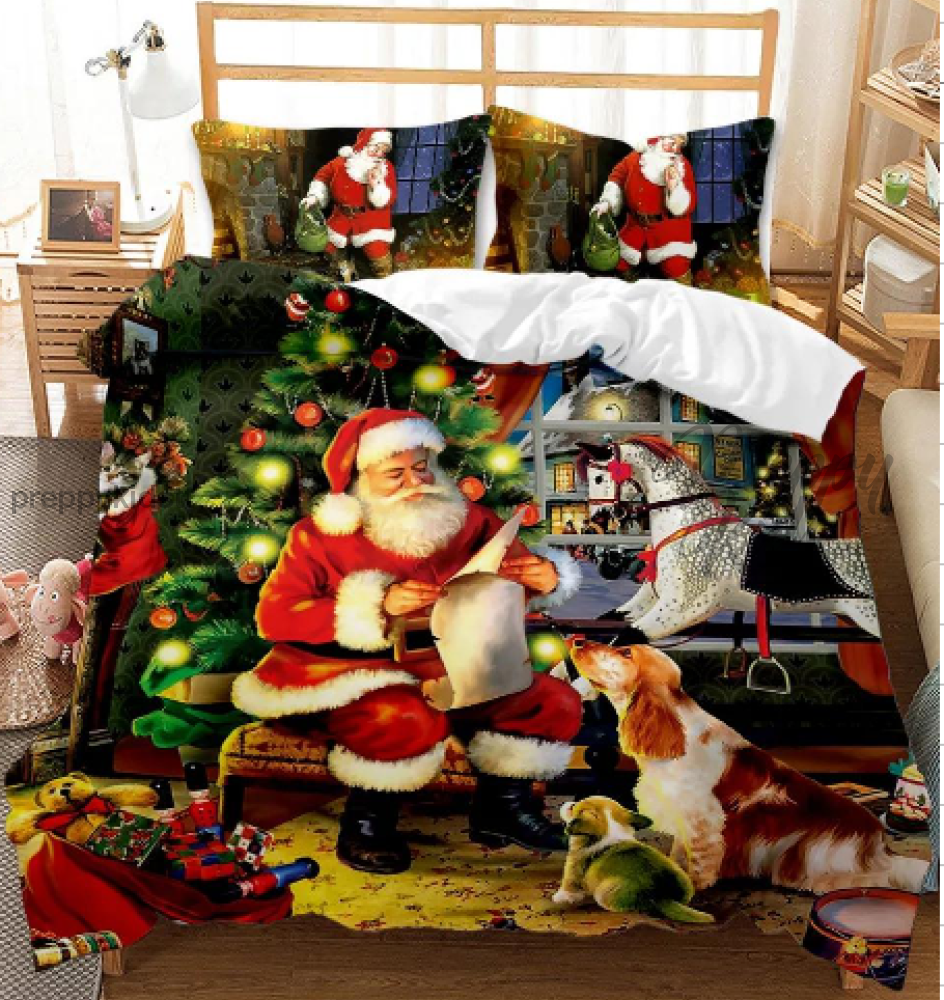 Christmas Comforter Set (Santa By The Tree) Bed Sets