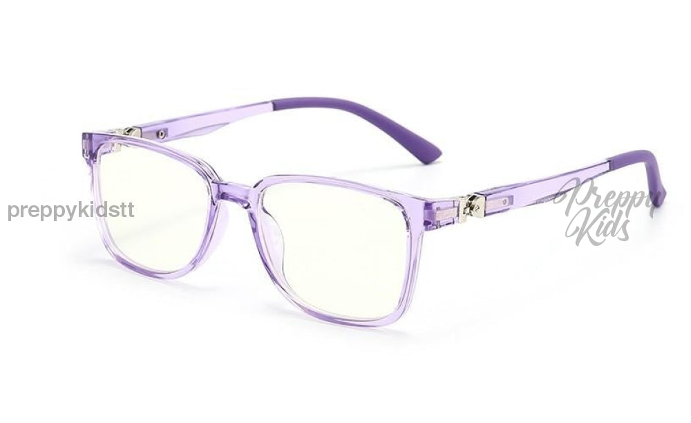 Kids 2021 Clear Purple Blockers (Non-Prescription)