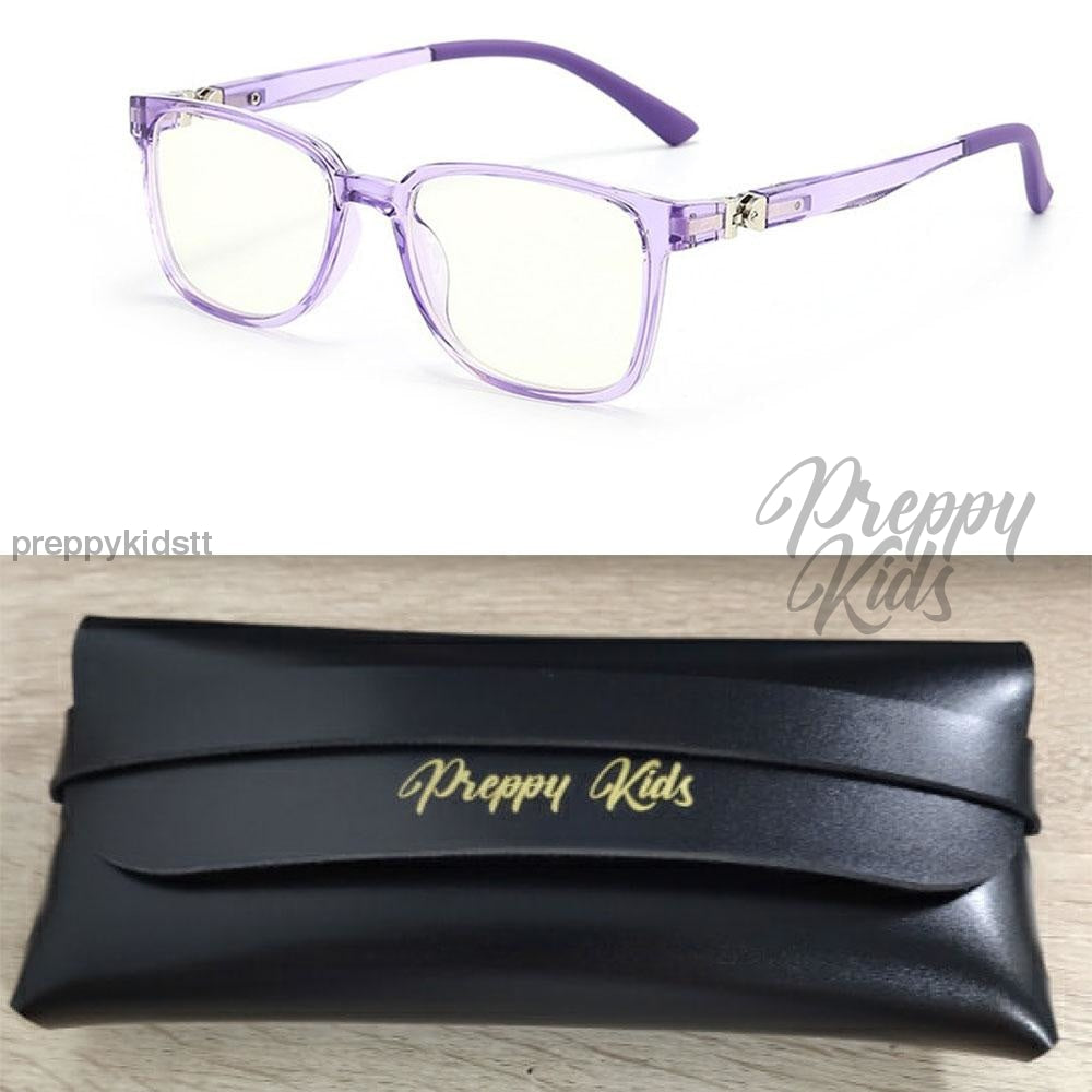 Kids 2021 Clear Purple Blockers (Non-Prescription)