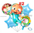 Cocomelon Jj Pyjamas 6Pc Foil Balloon Set 