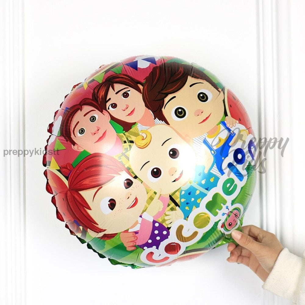 Cocomelon Jj Pyjamas 6Pc Foil Balloon Set Party Decorations