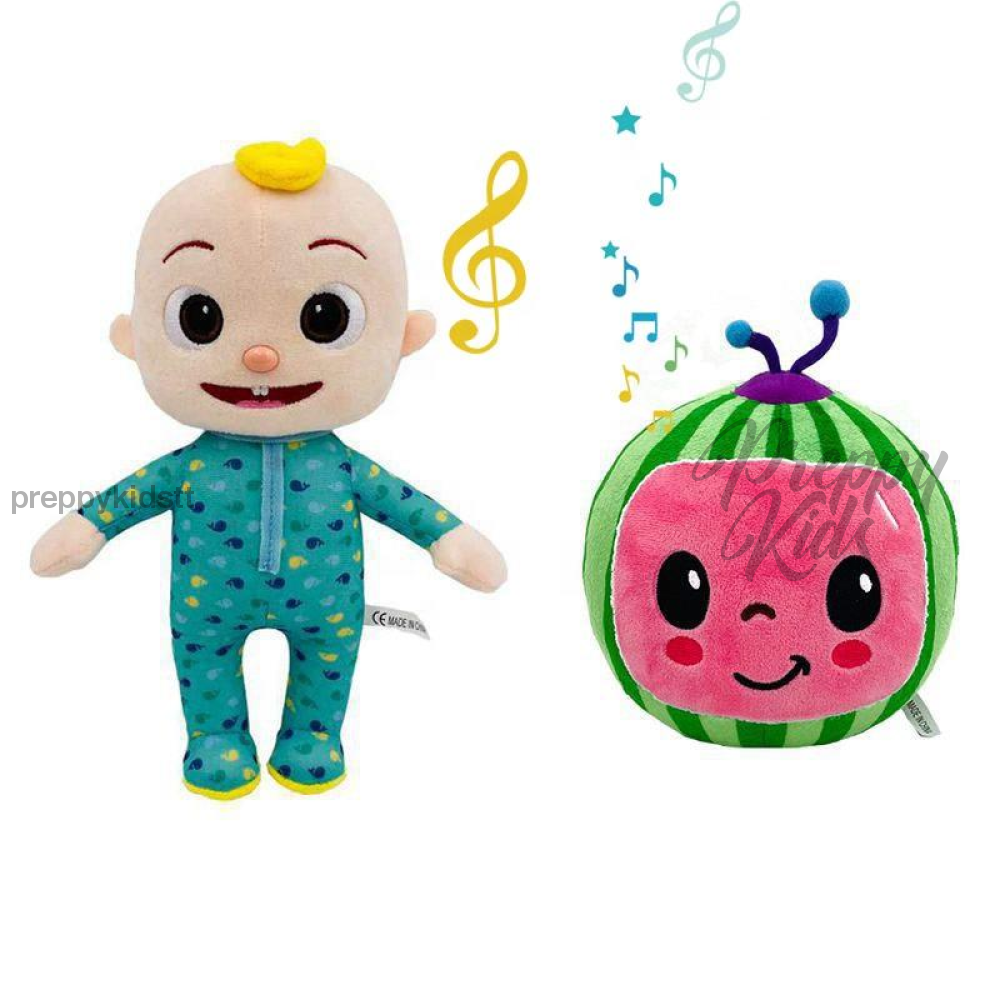 Cocomelon Musical Plush Toy - Jj Combo &amp; Melon Plush Toys
