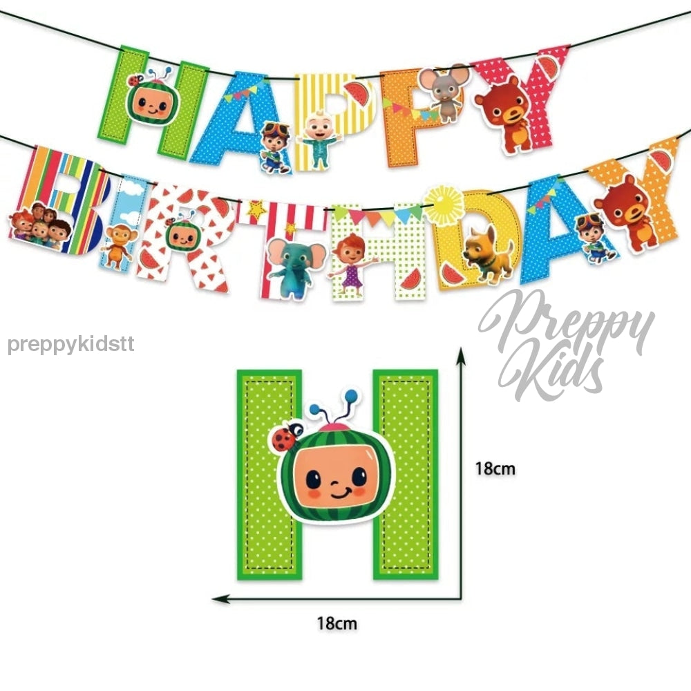 Cocomelon Party Decoration Package 4Th Edition With Tablecloth Decorations