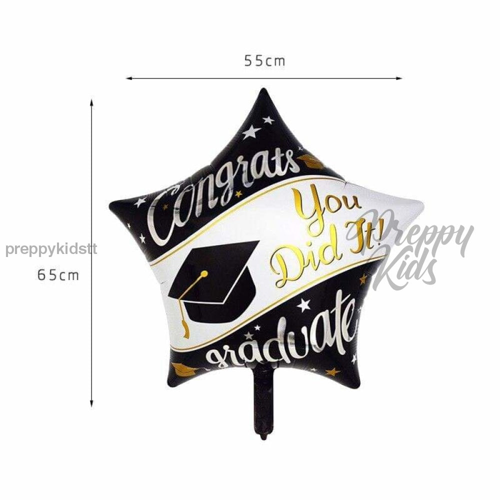 Congrats Star Foil Balloon Party Decorations
