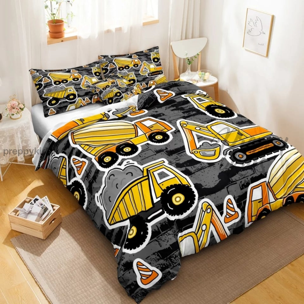 Construction 3Pc 3D Bed Comforter Set) Bed Sets