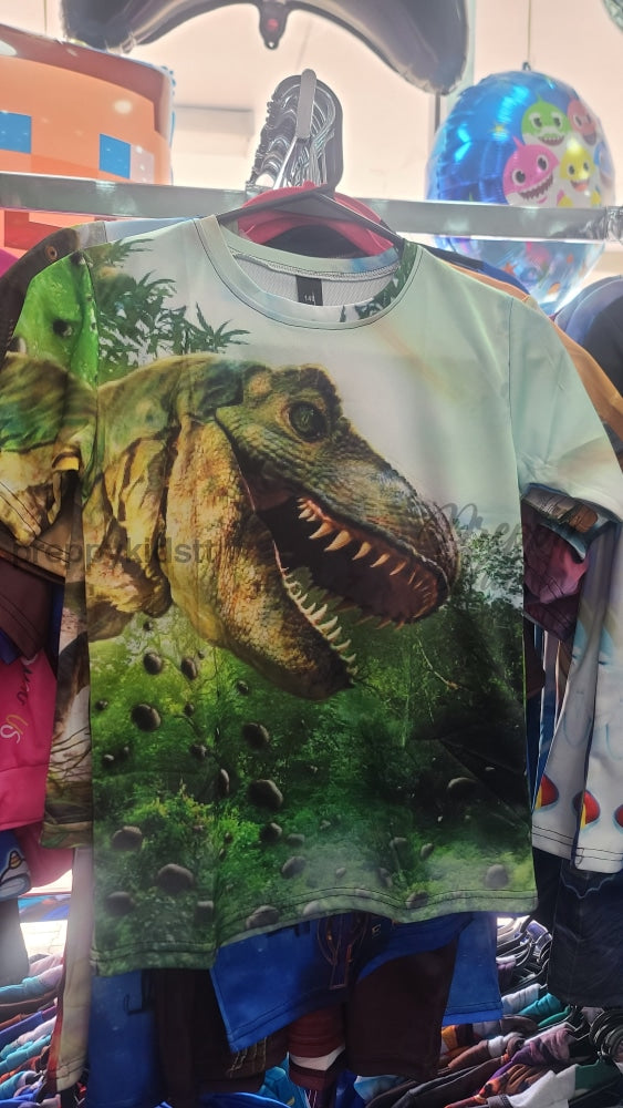 Dinosaur Tshirt Green Track Suits
