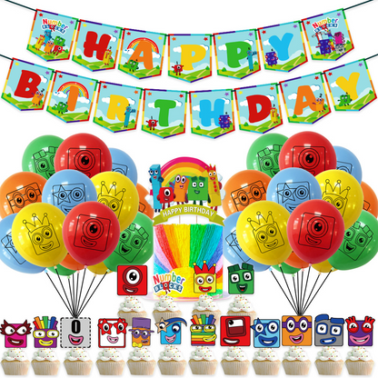 Numberblocks party decoration package