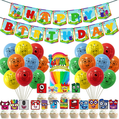 Numberblocks party decoration package