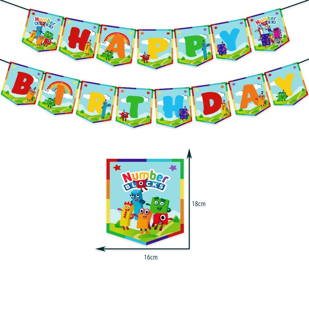 Numberblocks party decoration package