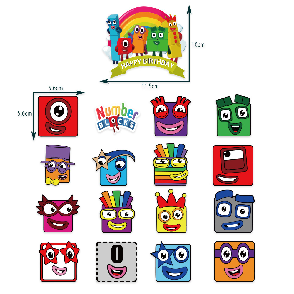 Numberblocks party decoration package