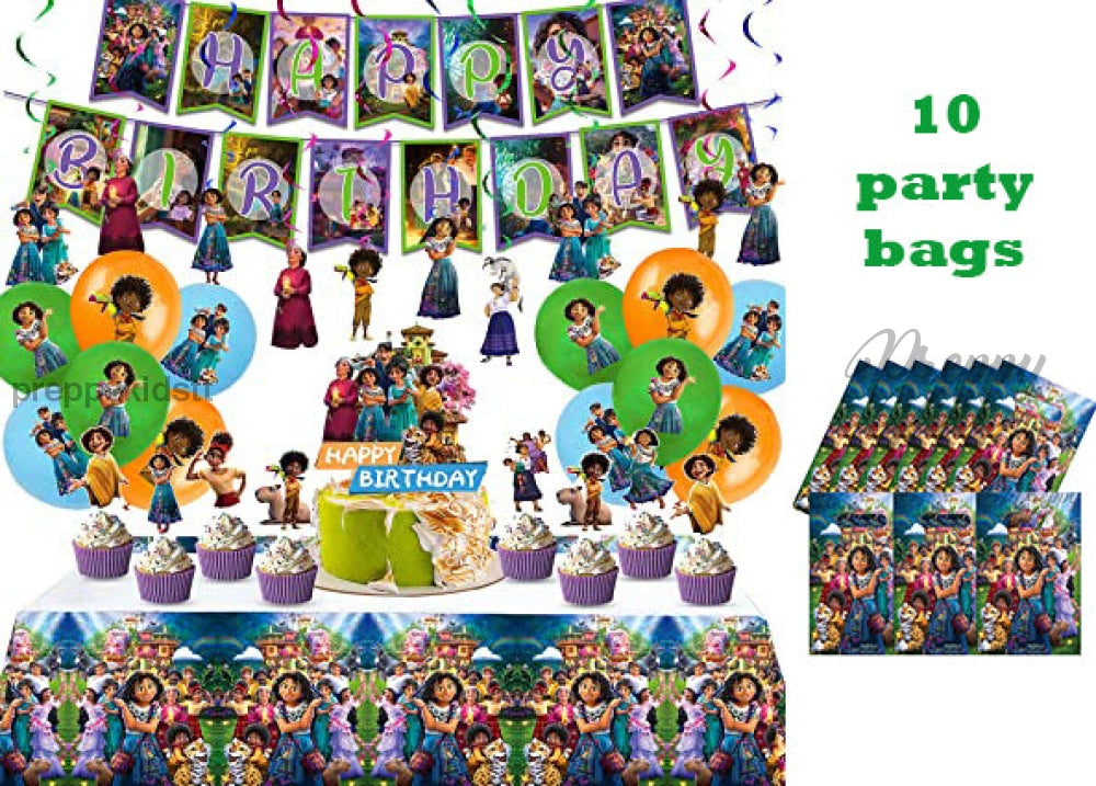 Encant0 Party Package #3 With Tablecloth (Additional Party Bags Optional) Yes Decorations