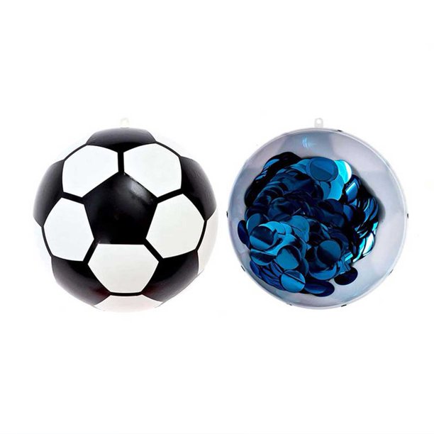 Gender Reveal Confetti Soccer Ball , Pink and Blue , for Baby Boy Girl Gender Reveal Party