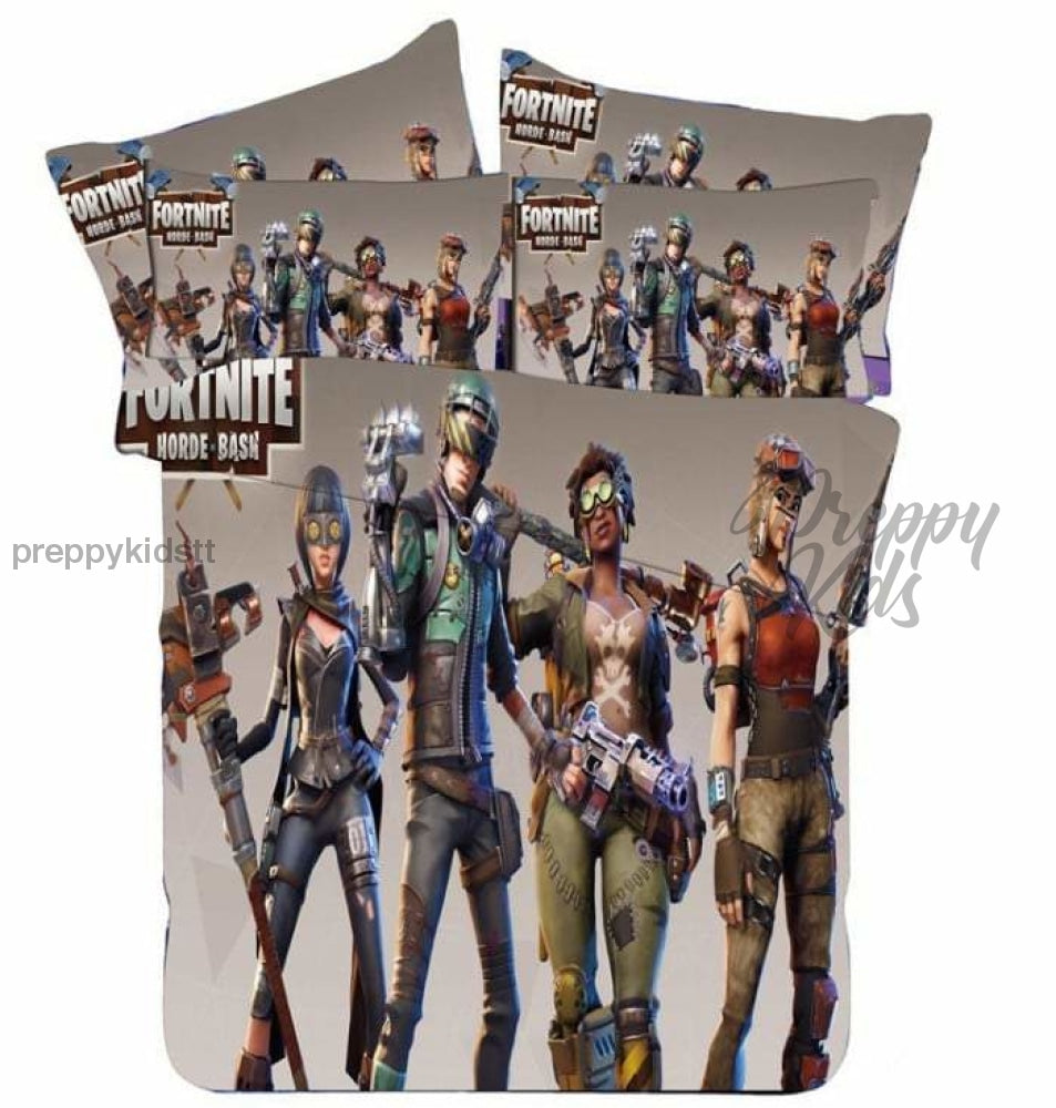 Fortnite 3Pc Grey Fusion Comforter Set Bed Sets