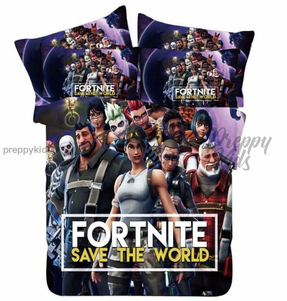 Fortnite Save The World 3Pc Comforter Set Bed Sets