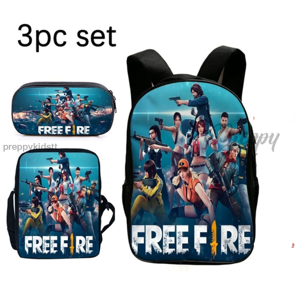 Free Fire Backpack Set (3Pc) Backpack