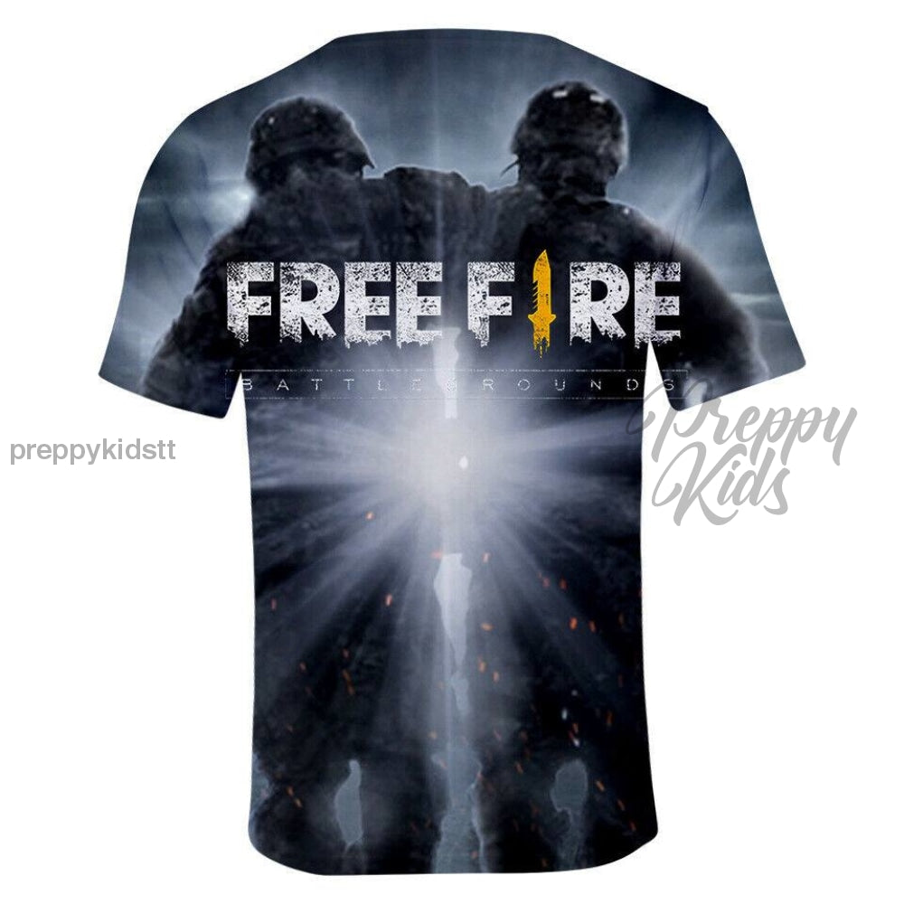 Free Fire Tshirts (Grey) 3D Hoodies
