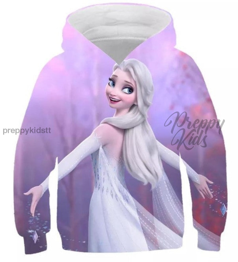 Frozen Hoodie Purple 3D Elsa Hoodies