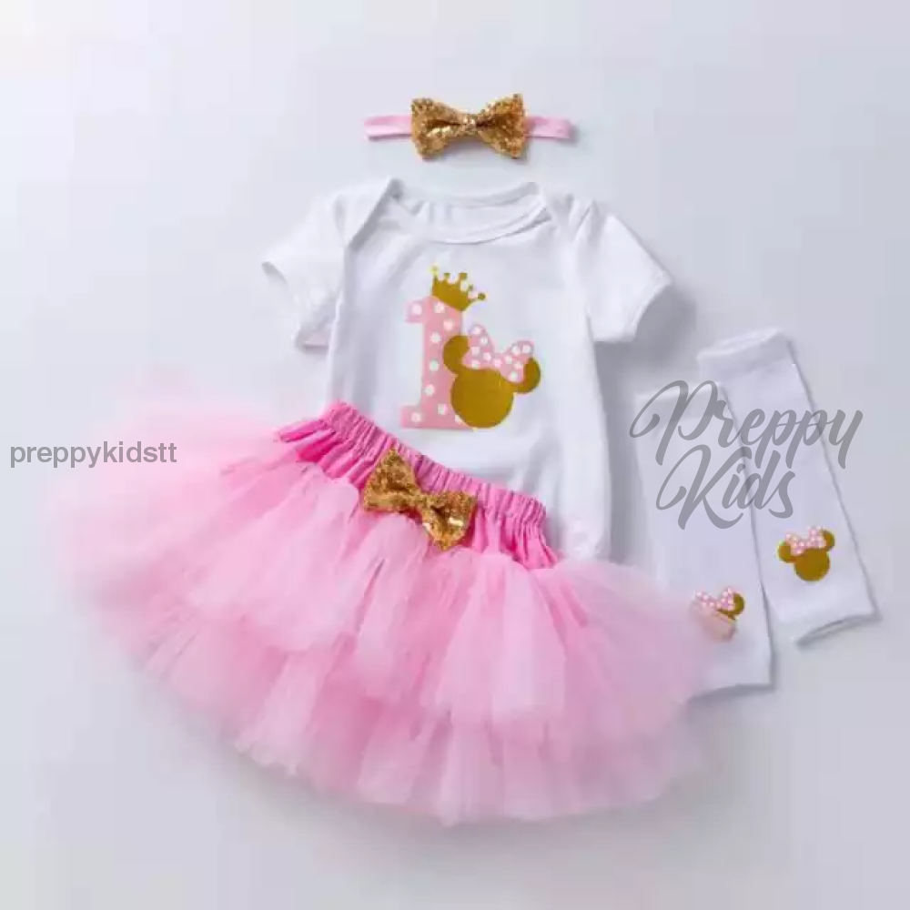 Girls Minnie Mouse Birthday Outfit (Pink) Outfits