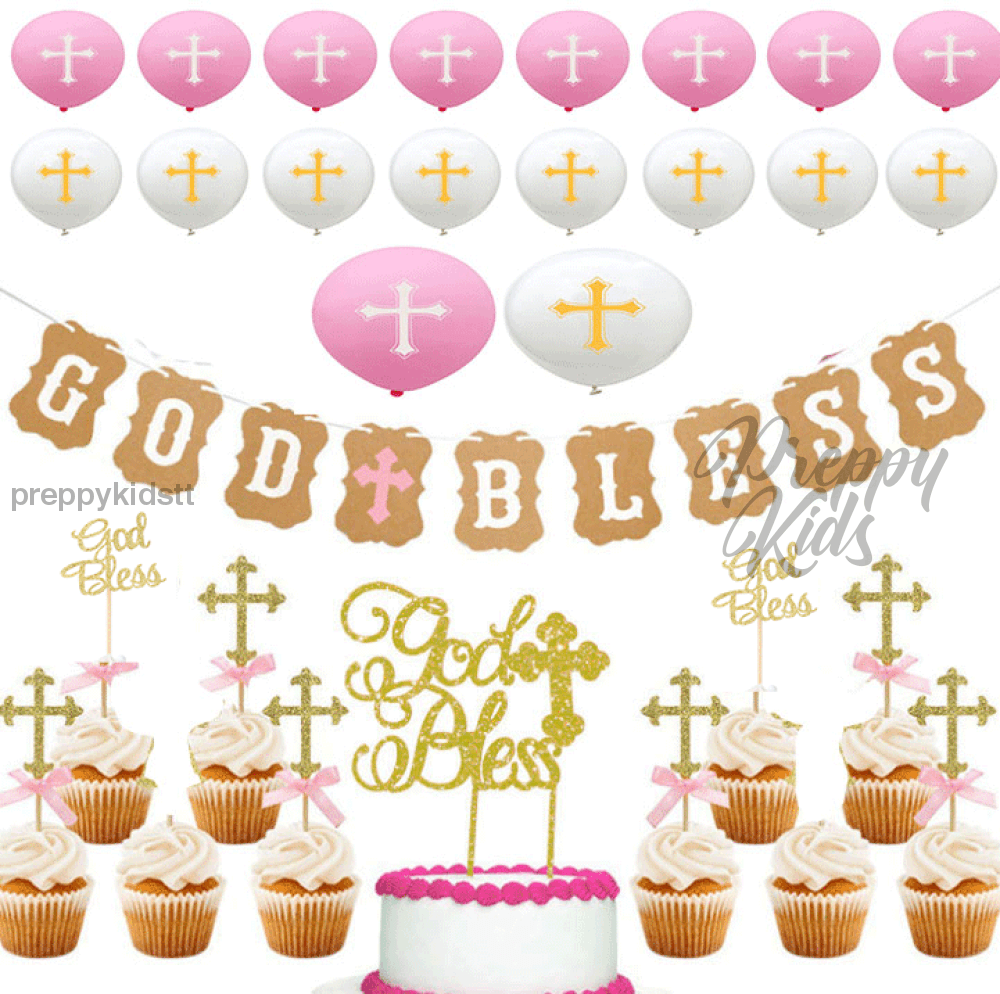 God Bless Girl Decorations (Christening /baptism) Party