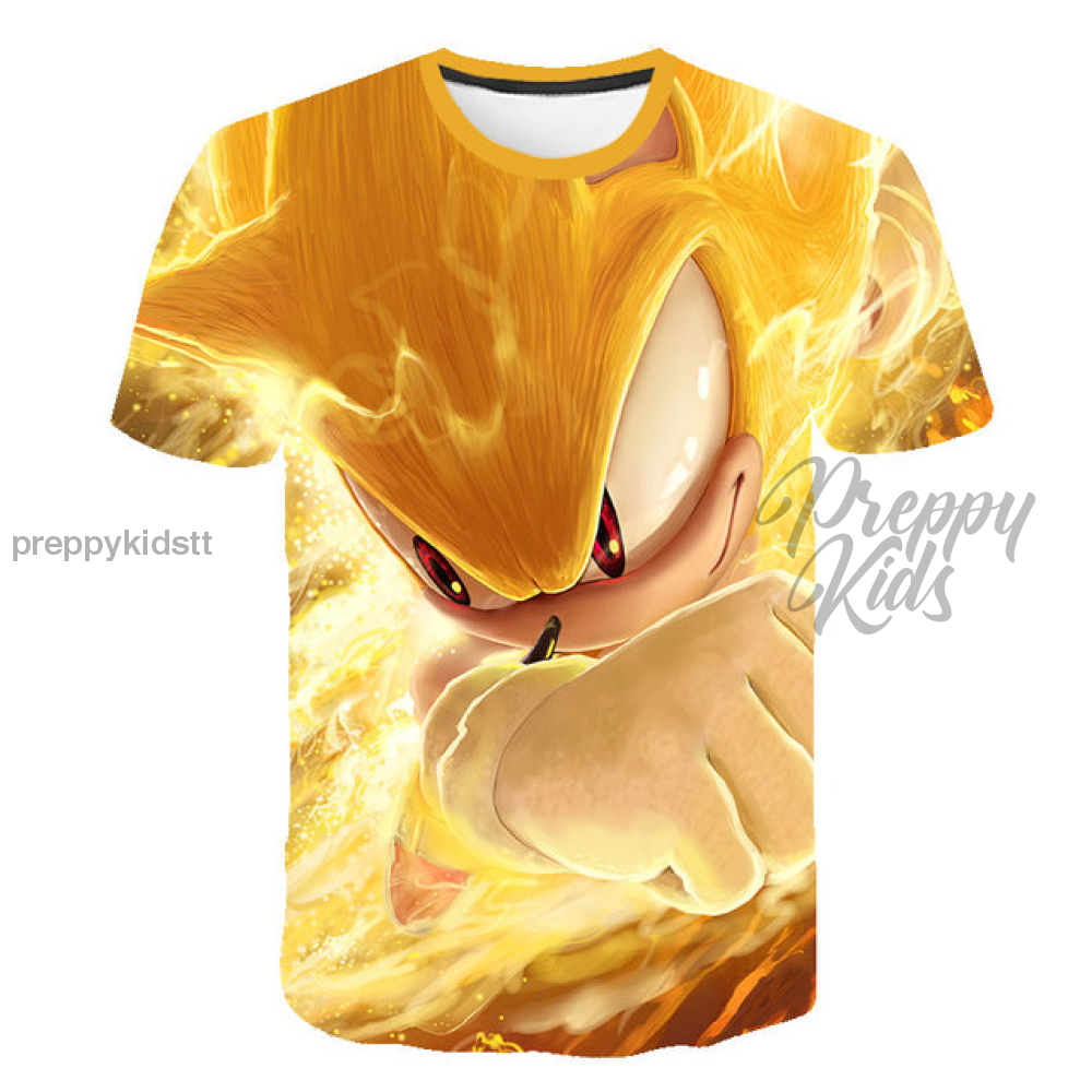 Gold Sonic 3D Hedgehog Tshirt Hoodies
