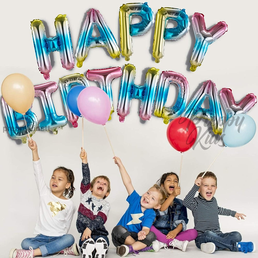 Happy Birthday Balloons Banner Decorations Party