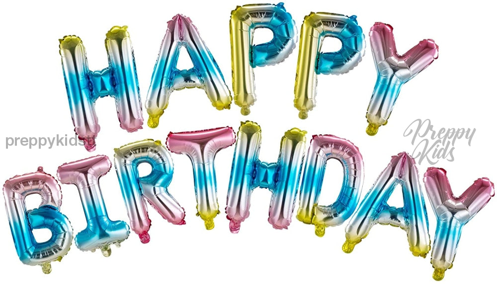 Happy Birthday Balloons Banner Decorations Party