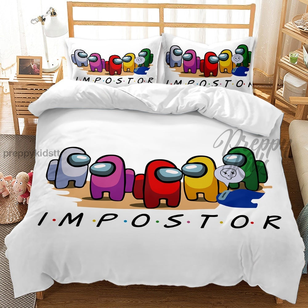 Imposter White 3Pc 3D Comforter Set Bed Sets