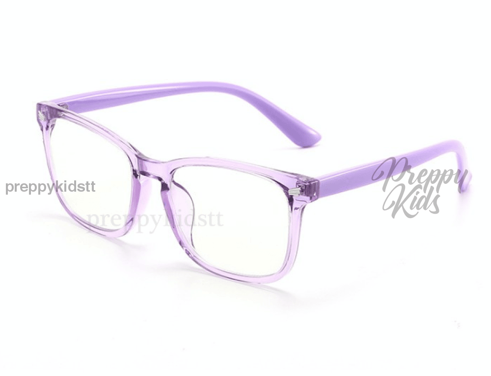 Kids Blue Light Glasses (Clear Purple) (Non-Prescription)