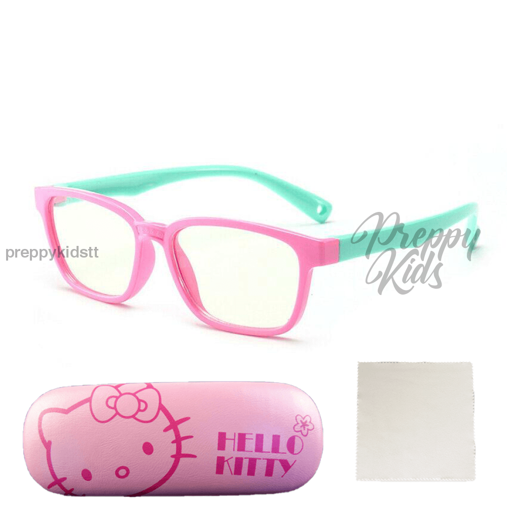 KIDS Blue light glasses Pink Teal Non prescription Preppy Kids Grand Bazaar