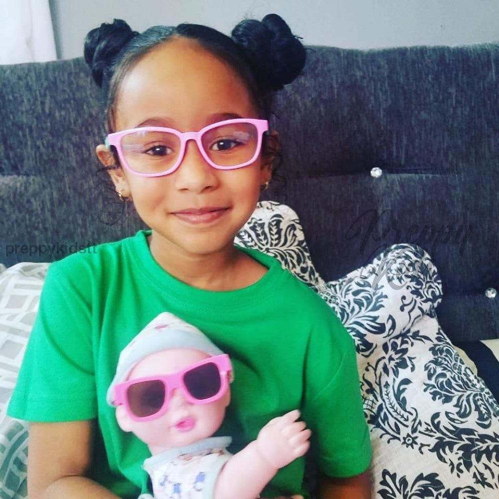 Kids Blue Light Glasses (Pink & Teal) (Non-Prescription)