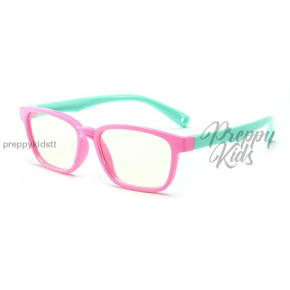 Kids Blue Light Glasses (Pink & Teal) (Non-Prescription)