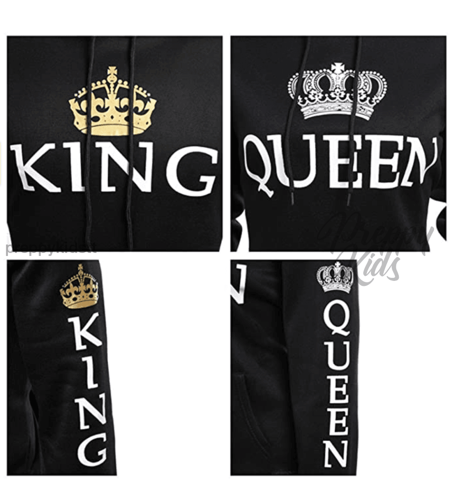 King & Queen Cotton Hoodie 3D Hoodies