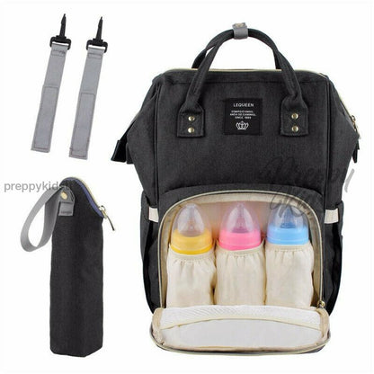 Lequeen Black 4In1 Usb Mummy Baby Bucket Bag (Black) Bags