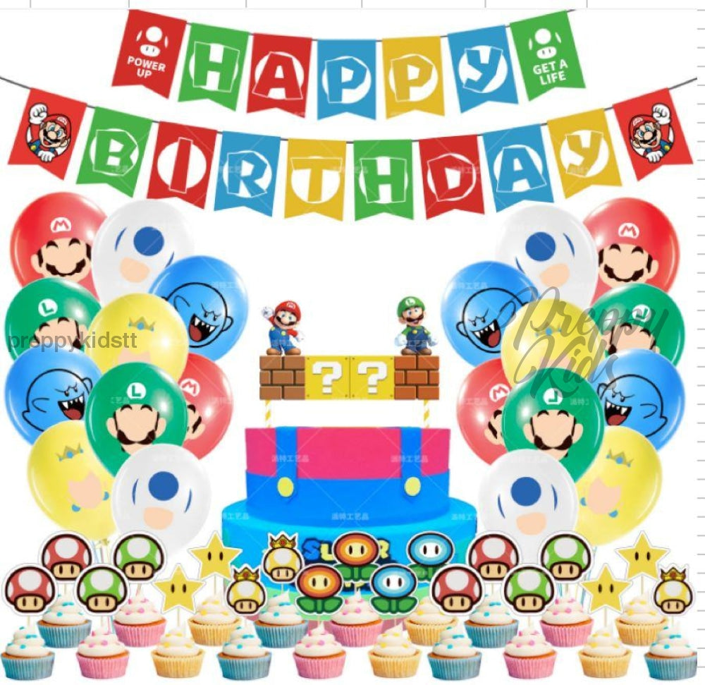 Mario Brothers Party decorations