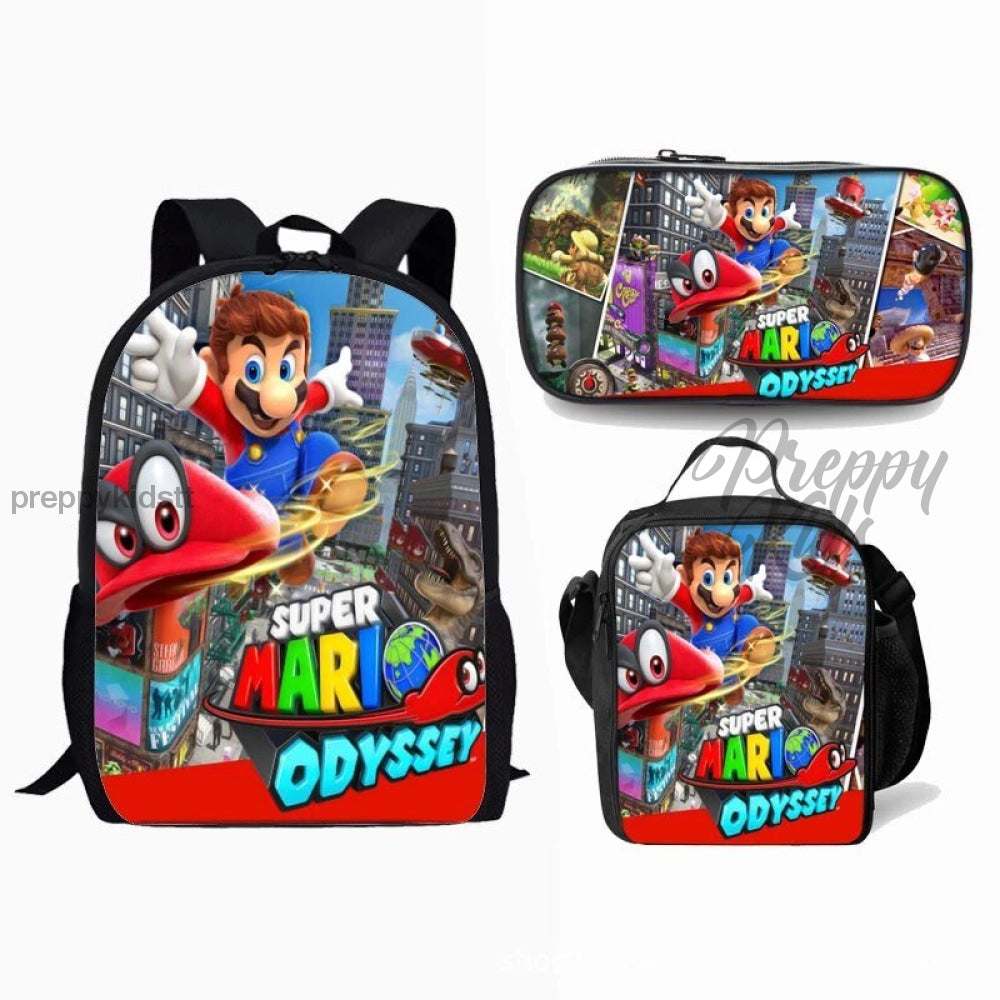 Mario Odyssey 3Pc Backpack Set