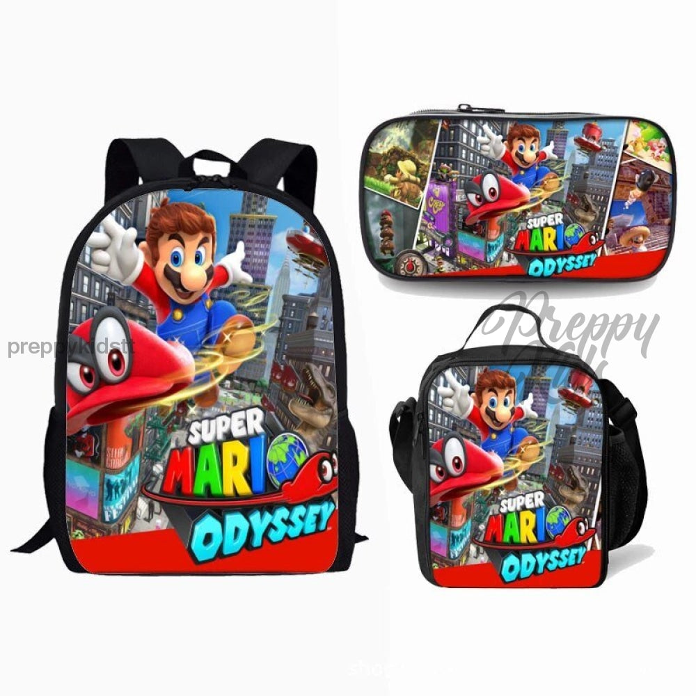 Mario Odyssey 3Pc Backpack Set