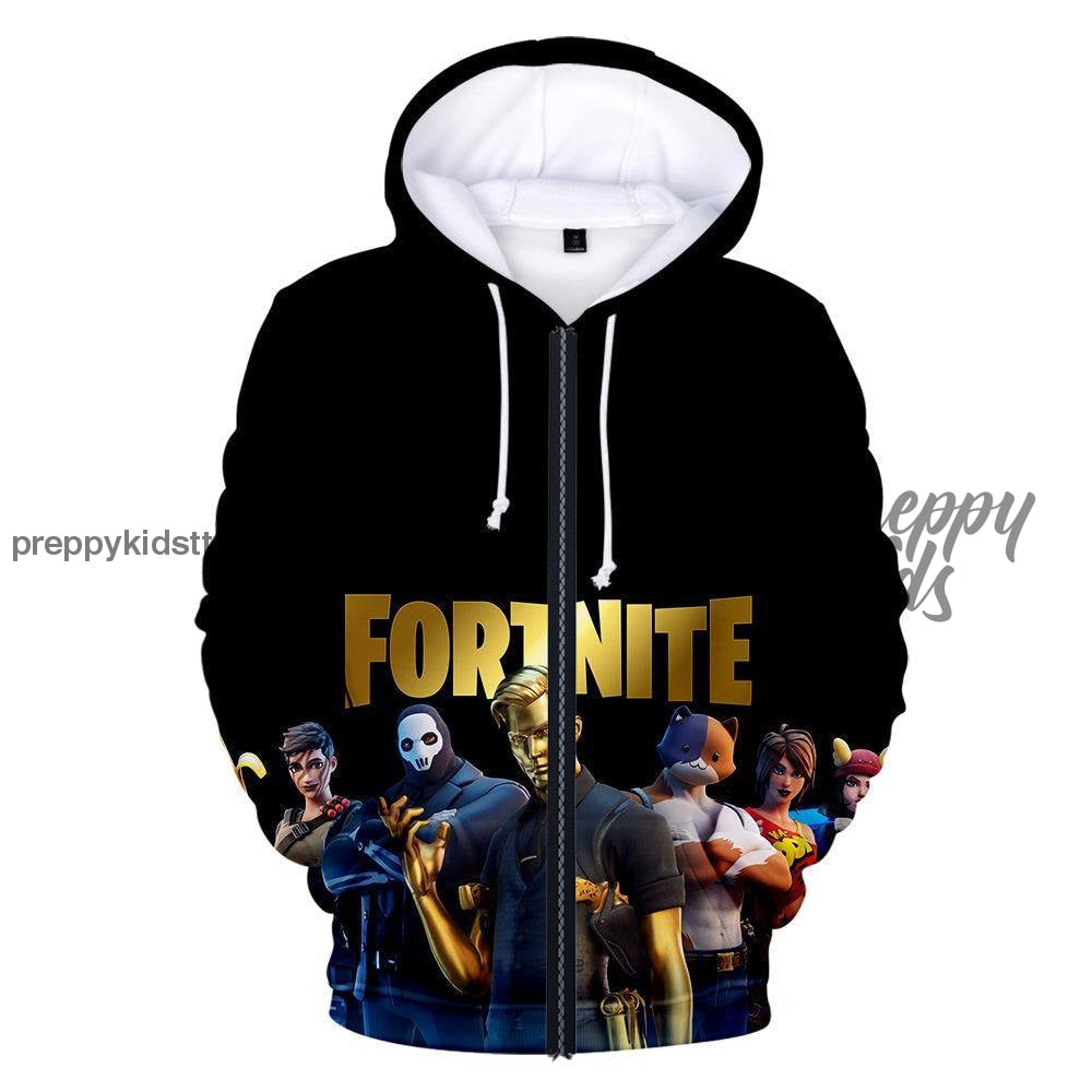 Midas Fortnite Zipper Hoodie 3D Hoodies